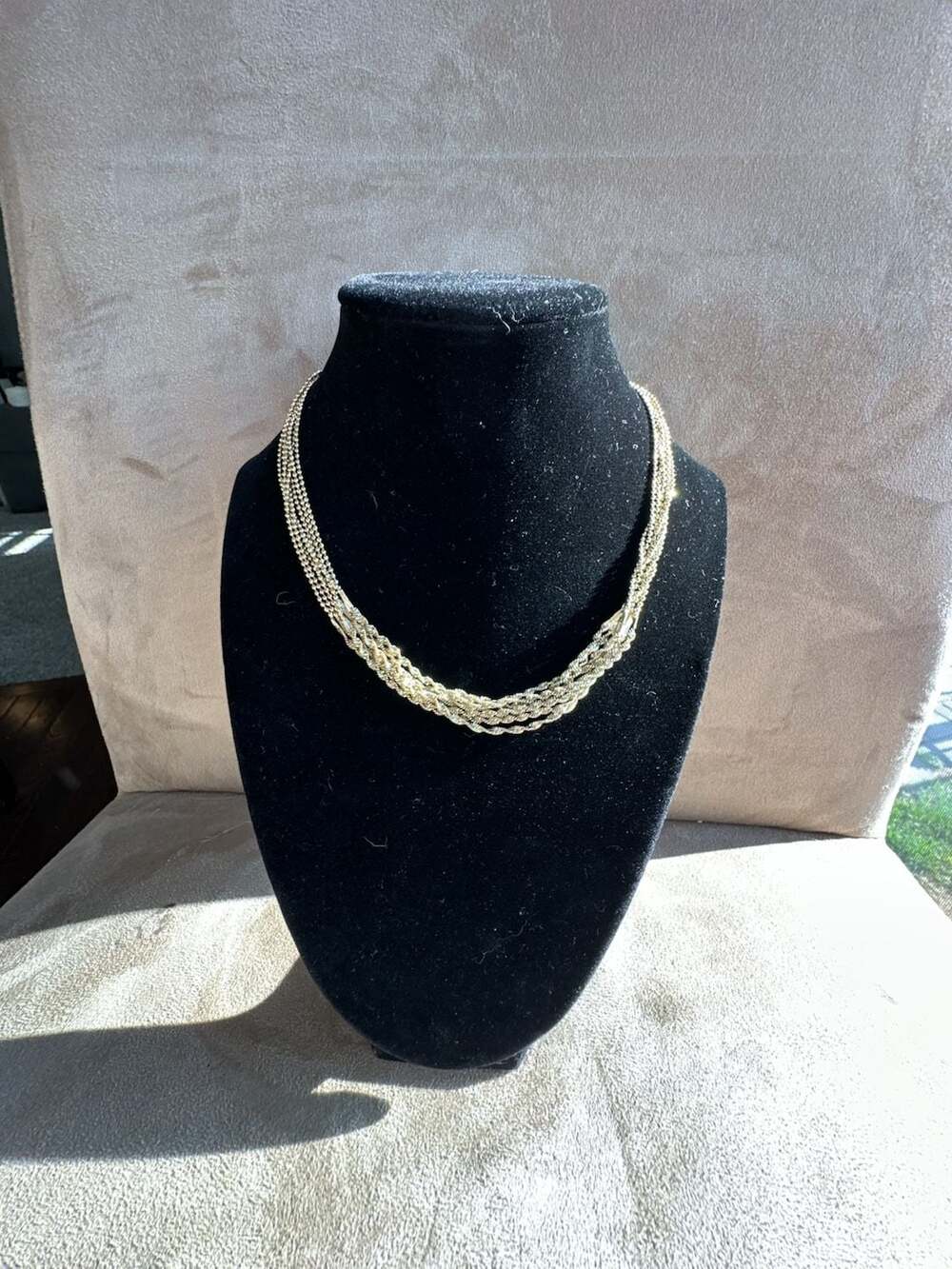 2028 Vintage Gold Tone Multi-Strand Chain Necklace